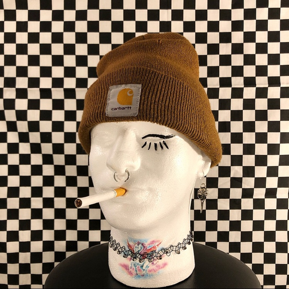mustard carhartt beanie